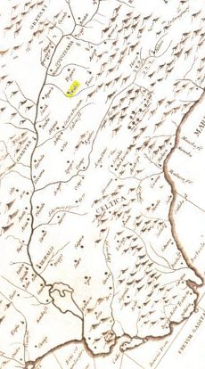Valle del Guadalquivir en mapa Bética Antigua, S. XVII